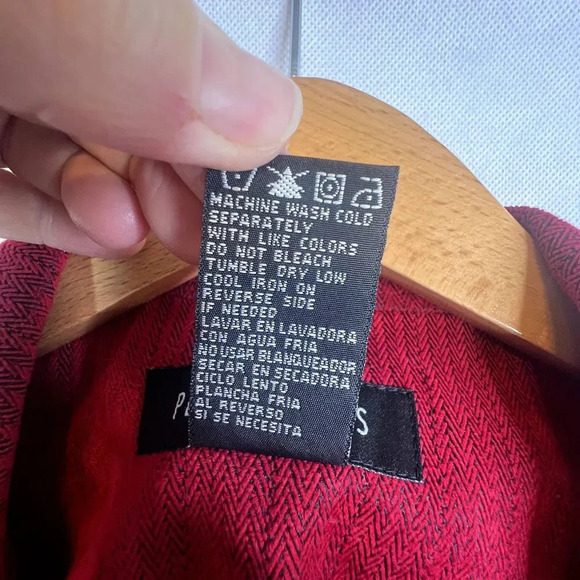 Perceptions Petite Red with Black Trim 3 Button Blazer Size 16P - Picture 8 of 9